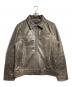 Liugoo Leathers（リューグーレザーズ）の古着「VaLLet 01 SINGLE RIDERS JACKET/シングルライダースジャケット」｜ブラウン