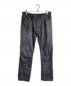 KUSHITANIクシタニ）の古着「レザースキニーパンツ/Leather skinny pants」｜グレー