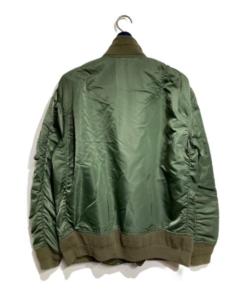sacai（サカイ）sacai (サカイ) MA-1ドッキングボンバージャケット/MA-1 Docking Bomber Jacket グリーン サイズ:2の古着・服飾アイテム