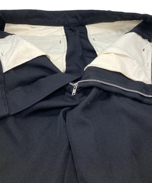 BLACK COMME des GARCONS（ブラックコムデギャルソン）BLACK COMME des GARCONS (ブラックコムデギャルソン) ポリエステル縮絨ドッキングパンツ ブラック サイズ:Lの古着・服飾アイテム