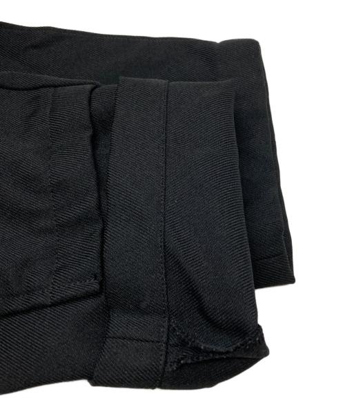 BLACK COMME des GARCONS（ブラックコムデギャルソン）BLACK COMME des GARCONS (ブラックコムデギャルソン) ポリエステル縮絨ドッキングパンツ ブラック サイズ:Lの古着・服飾アイテム