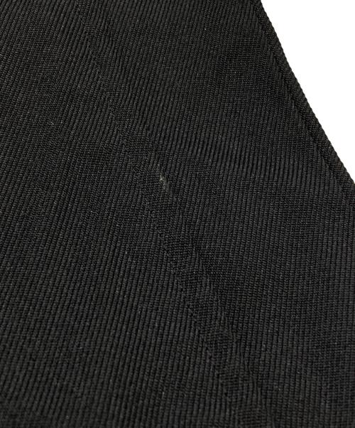 BLACK COMME des GARCONS（ブラックコムデギャルソン）BLACK COMME des GARCONS (ブラックコムデギャルソン) ポリエステル縮絨ドッキングパンツ ブラック サイズ:Lの古着・服飾アイテム