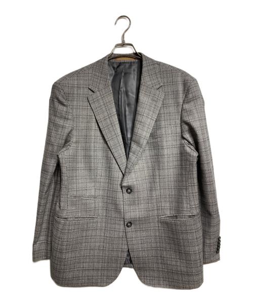BOSS（ボス）BOSS (ボス) チェックテーラードジャケット/Check Tailored Jacket グレー サイズ:54の古着・服飾アイテム