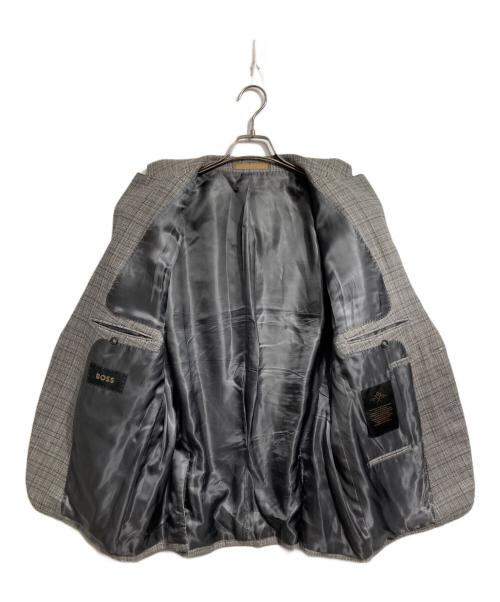 BOSS（ボス）BOSS (ボス) チェックテーラードジャケット/Check Tailored Jacket グレー サイズ:54の古着・服飾アイテム
