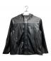 glamb（グラム）の古着「フェイクレザーラインパーカー/Faux leather lined hoodie」｜ブラック×グレー
