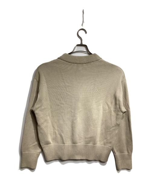 AMI Alexandre Mattiussi（アミアレクサンドルマテュッシ）AMI Alexandre Mattiussi (アミアレクサンドルマテュッシ) Heart Wool V-Neck Cardigan/an」は、日本語で一般的に「ハート（柄/ロゴ）ウール Vネック カーディガン ベージュ サイズ:Ｓの古着・服飾アイテム