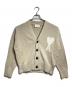 AMI Alexandre Mattiussi（アミアレクサンドルマテュッシ）の古着「Heart Wool V-Neck Cardigan/an」は、日本語で一般的に「ハート（柄/ロゴ）ウール Vネック カーディガン」｜ベージュ