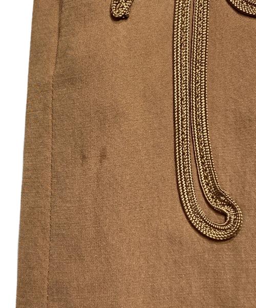 LOKITHO（ロキト）LOKITHO (ロキト) CORD EMBROIDERY DRESS/コード刺繍（刺しゅう）ワンピース ブラウン サイズ:2の古着・服飾アイテム