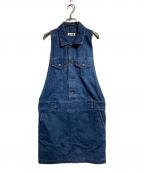 I.S. ISSEY MIYAKEイッセイ ミヤケ）の古着「ノースリーブデニムワンピース/Sleeveless denim dress」｜ネイビー