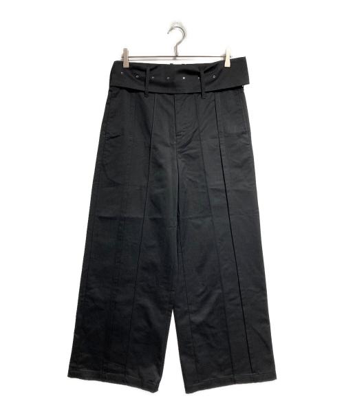 sairenssei（サイレンセイ）sairenssei (サイレンセイ) WIDE-BELT PLEATED PANTS/ワイドベルトプリ―テッドパンツ ブラック サイズ:Lの古着・服飾アイテム