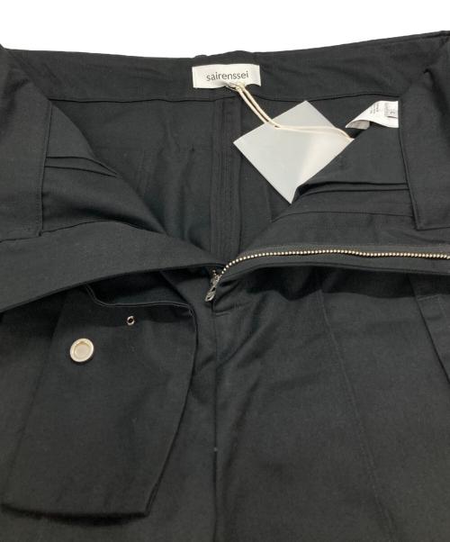 sairenssei（サイレンセイ）sairenssei (サイレンセイ) WIDE-BELT PLEATED PANTS/ワイドベルトプリ―テッドパンツ ブラック サイズ:Lの古着・服飾アイテム