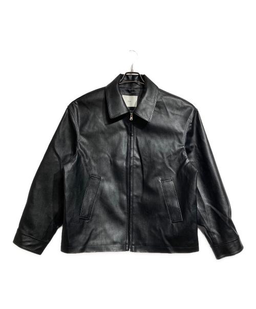 Dunst（ダンスト）Dunst (ダンスト) VEGAN LEATHER ZIP-UP-BLOUSON/ビーガンレザージップアップブルゾン ブラック サイズ:XLの古着・服飾アイテム