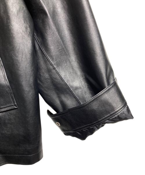 Dunst（ダンスト）Dunst (ダンスト) VEGAN LEATHER ZIP-UP-BLOUSON/ビーガンレザージップアップブルゾン ブラック サイズ:XLの古着・服飾アイテム