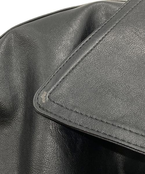 Dunst（ダンスト）Dunst (ダンスト) VEGAN LEATHER ZIP-UP-BLOUSON/ビーガンレザージップアップブルゾン ブラック サイズ:XLの古着・服飾アイテム