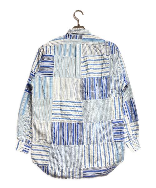 POLO COUNTRY（ポロカントリー）POLO COUNTRY (ポロカントリー) ストライプパッチワークシャツ/Stripe Patchwork Shirt ブルー サイズ:Sの古着・服飾アイテム