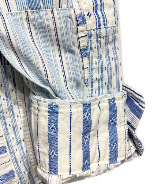 POLO COUNTRY（ポロカントリー）POLO COUNTRY (ポロカントリー) ストライプパッチワークシャツ/Stripe Patchwork Shirt ブルー サイズ:Sの古着・服飾アイテム