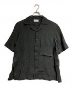 TAAKKターク）の古着「OPEN COLLAR SHIRTS/オープンカラーシャツ」｜ブラック
