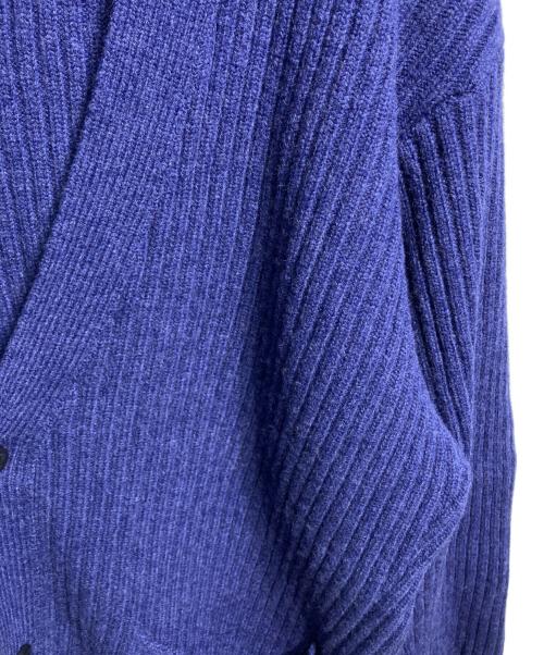 Ujoh（ウジョー）Ujoh (ウジョー) 切替ロングニットカーディガン ブルー×グレー サイズ:3の古着・服飾アイテム