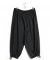 Yohji Yamamoto pour homme (ヨウジヤマモト プールオム) ウールギャババルーン紐パンツ/Wool Gabardine Balloon Drawstring Pants ブラック サイズ:3：45000円