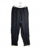 Yohji Yamamoto pour hommeヨウジヤマモト プールオム）の古着「STRIPE COIN POCKET WIDE PANTS/ストライプ柄 コインポケット付き ワイドパンツ」｜ブラック