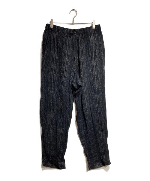 Yohji Yamamoto pour homme（ヨウジヤマモト プールオム）Yohji Yamamoto pour homme (ヨウジヤマモト プールオム) STRIPE COIN POCKET WIDE PANTS/ストライプ柄 コインポケット付き ワイドパンツ ブラック サイズ:3の古着・服飾アイテム