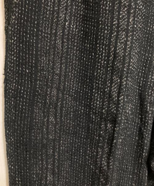 Yohji Yamamoto pour homme（ヨウジヤマモト プールオム）Yohji Yamamoto pour homme (ヨウジヤマモト プールオム) STRIPE COIN POCKET WIDE PANTS/ストライプ柄 コインポケット付き ワイドパンツ ブラック サイズ:3の古着・服飾アイテム