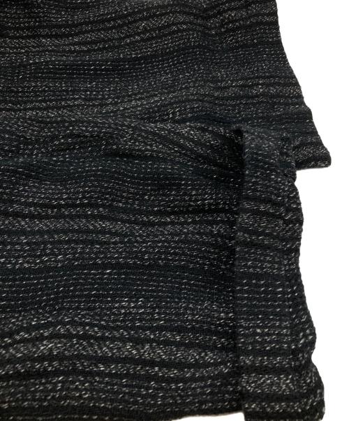 Yohji Yamamoto pour homme（ヨウジヤマモト プールオム）Yohji Yamamoto pour homme (ヨウジヤマモト プールオム) STRIPE COIN POCKET WIDE PANTS/ストライプ柄 コインポケット付き ワイドパンツ ブラック サイズ:3の古着・服飾アイテム