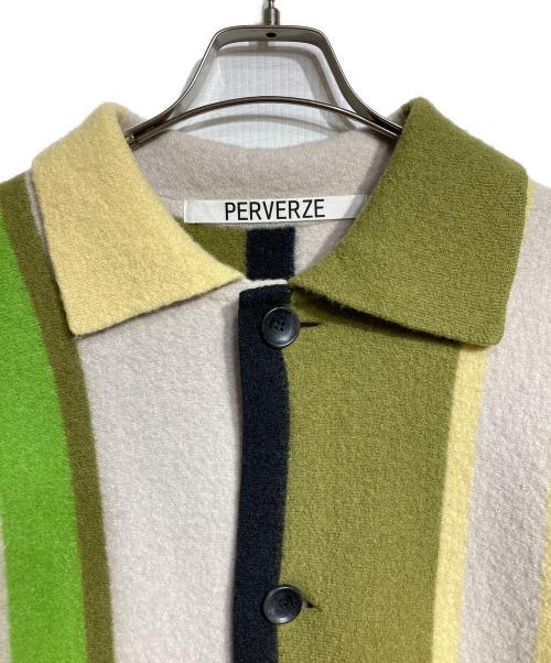 PERVERZE（パーバーズ）PERVERZE (パーバーズ) Blanket Coat/ブランケットコート ベージュ×オリーブ サイズ:FREEの古着・服飾アイテム