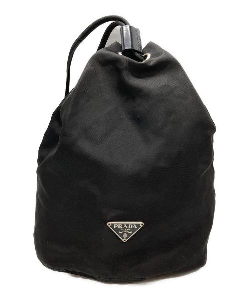 PRADA（プラダ）PRADA (プラダ) ナイロン巾着ポーチ/Nylon drawstring pouch ブラックの古着・服飾アイテム