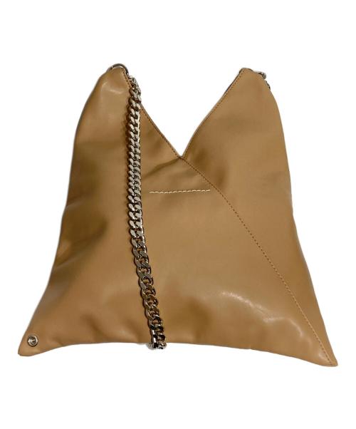 MM6 Maison Margiela（エムエムシックスメゾンマルジェラ）MM6 Maison Margiela (エムエムシックスメゾンマルジェラ) フェイクレザー トライアングル ショルダー バッグ/Triangle Shoulder Bag ベージュ サイズ:UNIの古着・服飾アイテム