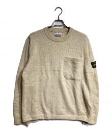 STONE ISLAND（ストーンアイランド）の古着「スペックルニット セーター/Speckled knit sweater」｜ベージュ