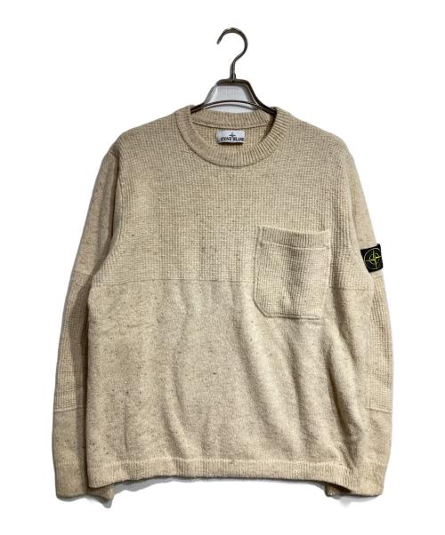 STONE ISLAND（ストーンアイランド）STONE ISLAND (ストーンアイランド) スペックルニット セーター/Speckled knit sweater ベージュ サイズ:XLの古着・服飾アイテム