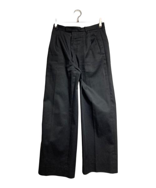 Maison Margiela（メゾンマルジェラ）Maison Margiela (メゾンマルジェラ) Wide Leg Tailored Trousers/ワイドレッグ テーラード トラウザーズ、あるいはワイドレッグ テーラードパンツ ブラック サイズ:48の古着・服飾アイテム