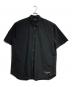 COMME des GARCONS HOMME（コムデギャルソン オム）の古着「綿ブロード製品洗S/Sロゴ刺繍シャツ」｜ブラック