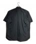 COMME des GARCONS HOMME (コムデギャルソン オム) 綿ブロード製品洗S/Sロゴ刺繍シャツ ブラック サイズ:L：25000円