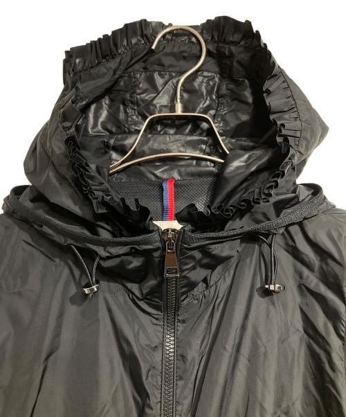 MONCLER（モンクレール）MONCLER (モンクレール) フリルフードナイロンジャケット ブラックの古着・服飾アイテム