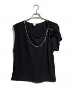 Jean Paul GAULTIERジャンポールゴルチェ）の古着「ボールチェーンノースリーブブラウス/Sleeveless blouse」｜ブラック