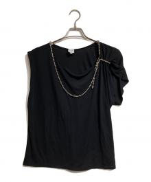 Jean Paul GAULTIER（ジャンポールゴルチェ）の古着「ボールチェーンノースリーブブラウス/Sleeveless blouse」｜ブラック