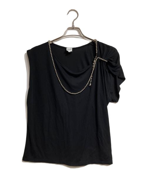 Jean Paul GAULTIER（ジャンポールゴルチェ）Jean Paul GAULTIER (ジャンポールゴルチェ) ボールチェーンノースリーブブラウス/Sleeveless blouse ブラック サイズ:42の古着・服飾アイテム