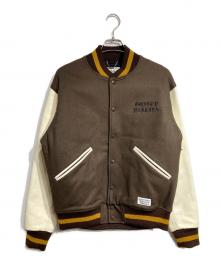 WACKO MARIA×Lanificio Luigi Zanieri（ワコマリア×ラニフィーチョ ルイージ ザニエリ）の古着「LEATHER VARSITY JACKET/レザーバーシティジャケット」｜ブラウン