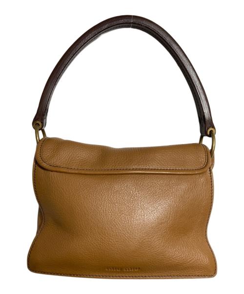 MIU MIU（ミュウミュウ）MIU MIU (ミュウミュウ) ターンロックレザーワンショルダーバッグ/Turnlock Leather One-Shoulder Bag ブラウンの古着・服飾アイテム