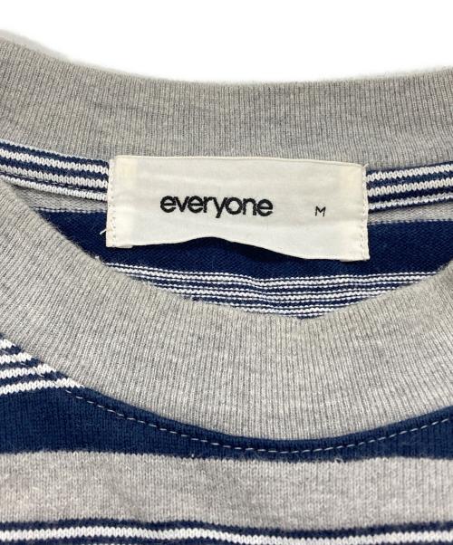 everyone（エブリワン）everyone (エブリワン) 24SS BORDER TEE/ボーダーT グレー×ネイビー サイズ:Mの古着・服飾アイテム