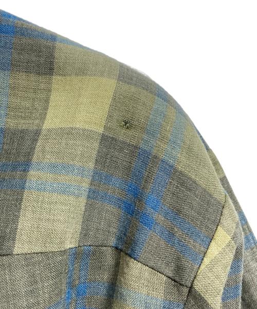 TOWN CRAFT（タウンクラフト）TOWN CRAFT (タウンクラフト) チェックオープンカラーシャツ/開襟シャツ グリーン サイズ:Mの古着・服飾アイテム