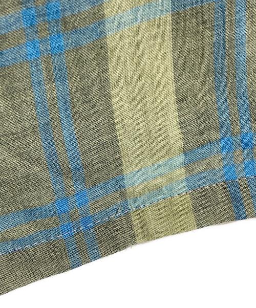 TOWN CRAFT（タウンクラフト）TOWN CRAFT (タウンクラフト) チェックオープンカラーシャツ/開襟シャツ グリーン サイズ:Mの古着・服飾アイテム