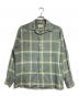 TOWN CRAFT（タウンクラフト）の古着「チェックオープンカラーシャツ/開襟シャツ」｜グリーン
