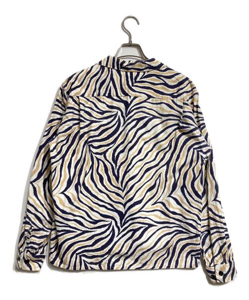 TENDERLOIN（テンダーロイン）TENDERLOIN (テンダーロイン) ゼブラオープンカラーシャツ/Zebra print open collar shirt ネイビー サイズ:SMALLの古着・服飾アイテム