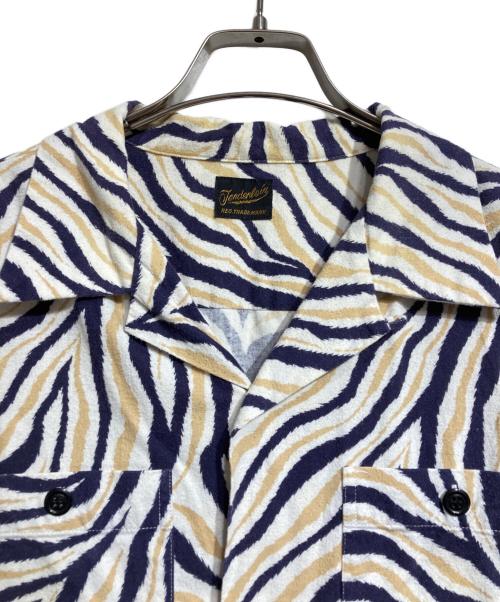 TENDERLOIN（テンダーロイン）TENDERLOIN (テンダーロイン) ゼブラオープンカラーシャツ/Zebra print open collar shirt ネイビー サイズ:SMALLの古着・服飾アイテム