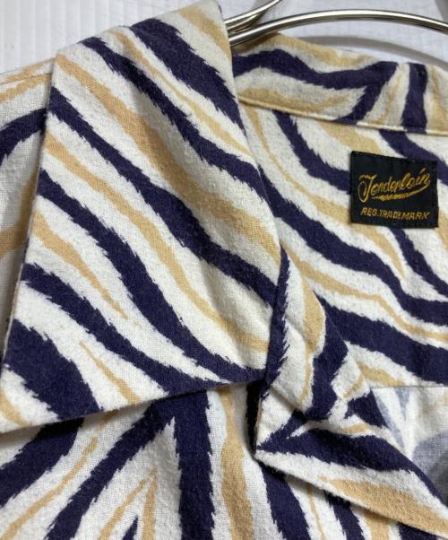 TENDERLOIN（テンダーロイン）TENDERLOIN (テンダーロイン) ゼブラオープンカラーシャツ/Zebra print open collar shirt ネイビー サイズ:SMALLの古着・服飾アイテム