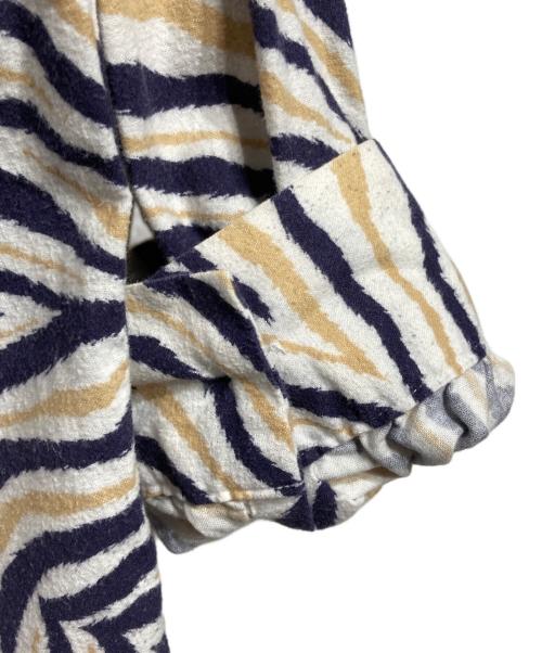 TENDERLOIN（テンダーロイン）TENDERLOIN (テンダーロイン) ゼブラオープンカラーシャツ/Zebra print open collar shirt ネイビー サイズ:SMALLの古着・服飾アイテム