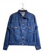 SCYEBASICSサイベーシックス）の古着「Selvedge Denim Used Wash Trucker Jacket-2/セルビッジデニム トラッカージャケット」｜インディゴ